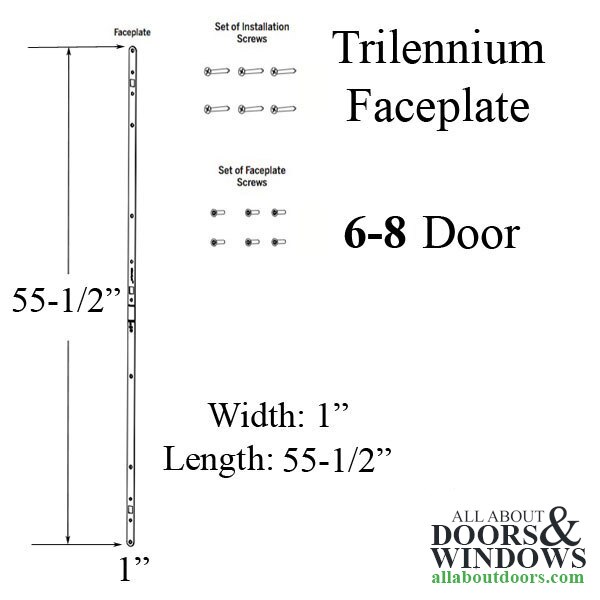 Trilennium Victorian Bronze faceplate with screws for 6-8 lock