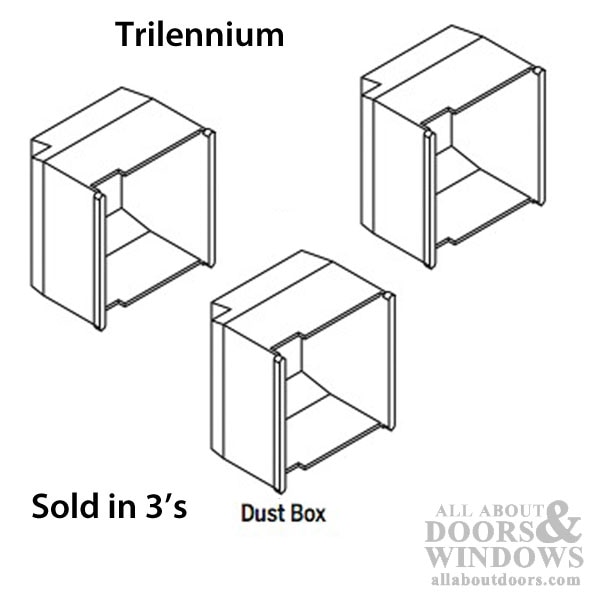 Trilennium Dust Box, 3 Pack - Black