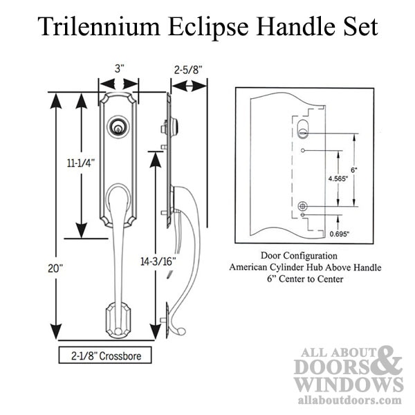 Trilennium Eclipse Handle with Grip - Right Hand, Kwikset/Weiser - Choose Color