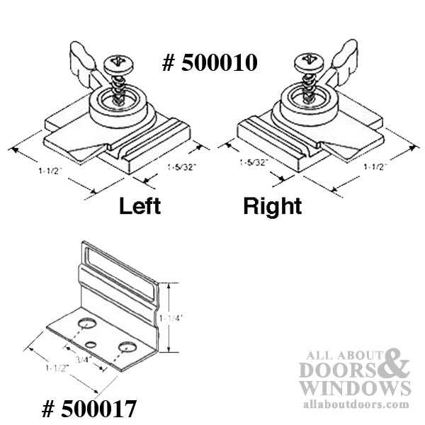Therma-Gard Sweep Lock Dimensions