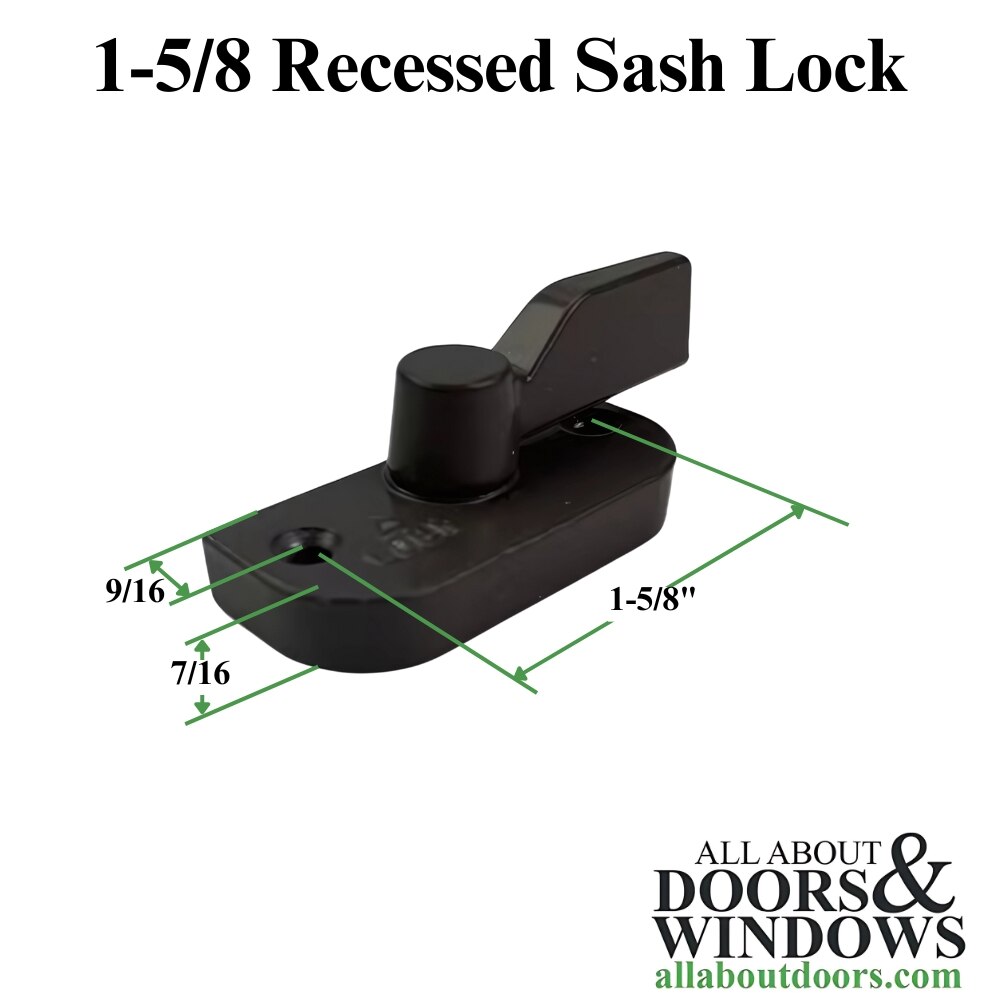 Dimensions of Truth Recessed Sash Lock - Bronze