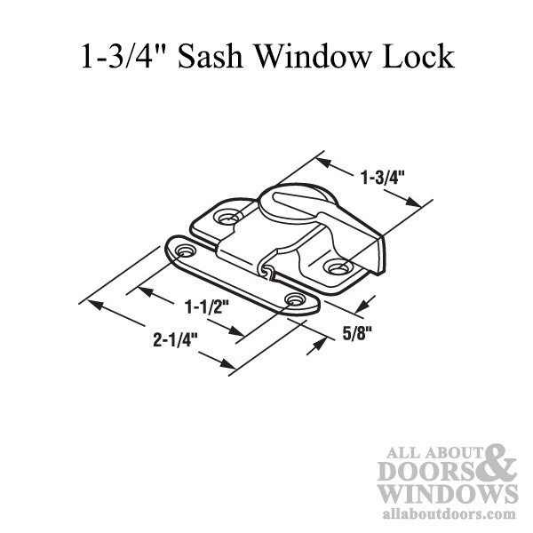 Window Sash Lock Dimensions
