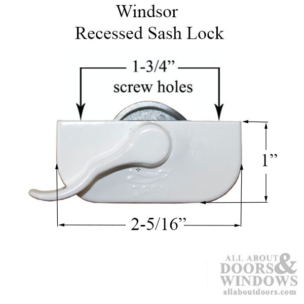 Recessed Sash Lock Dimensions