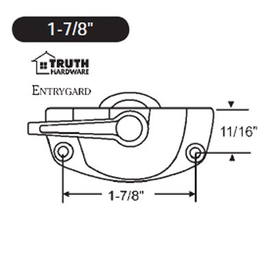 1-7/8in. Sash Lock Dimensions