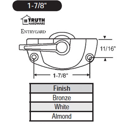 1-7/8in. Sash Lock Finishes