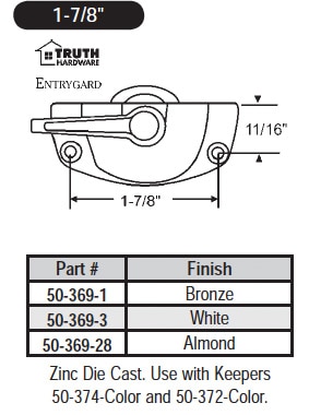 1-7/8in. Sash Lock