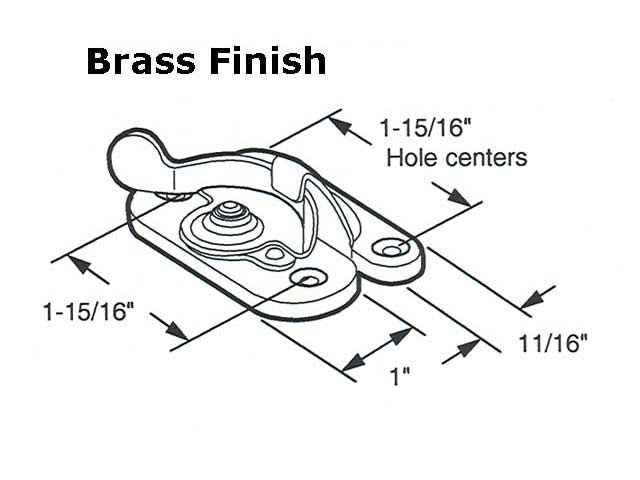 Sash/Cam Lock Dimensions