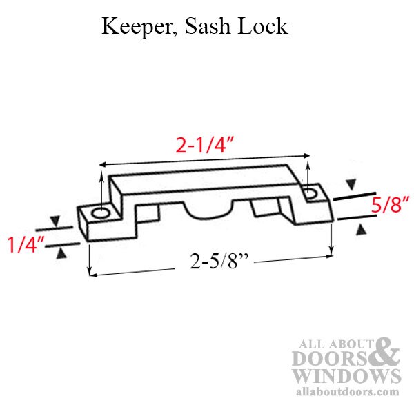 Sash Lock Keeper Dimensions