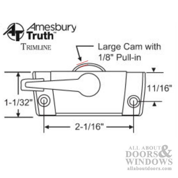 Swivel Type Sash Lock Dimensions