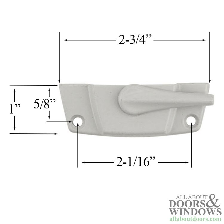 Deco Sash Lock Dimensions