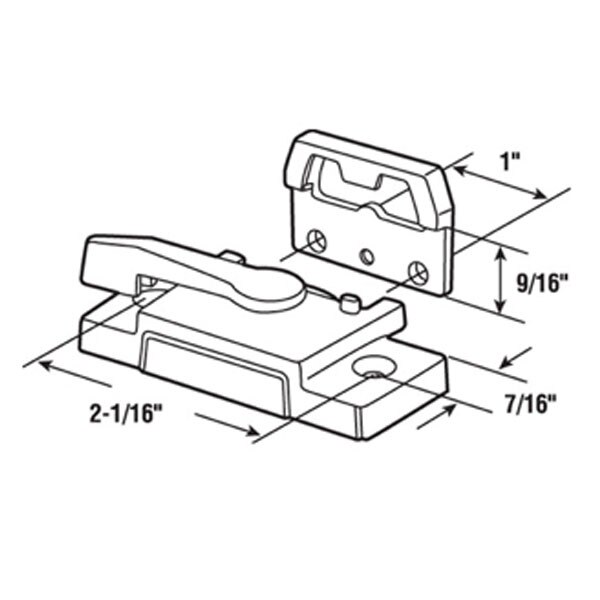 Sash/Cam Lock Dimensions