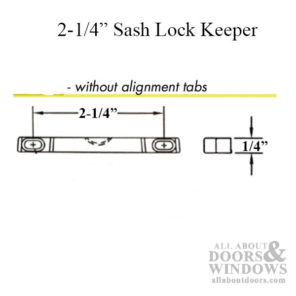 Sash Lock Keeper Dimensions
