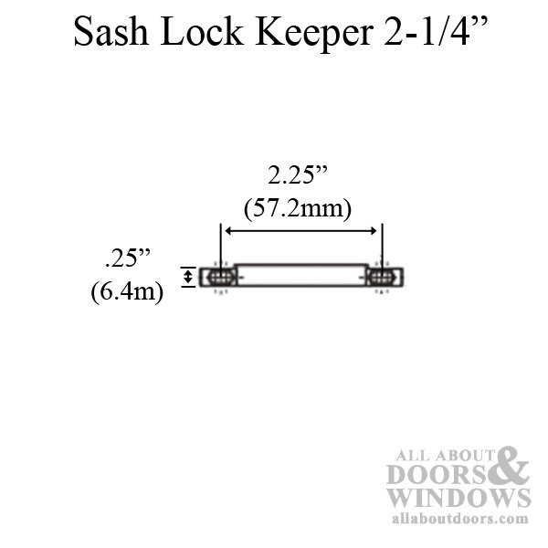 Sash Lock Keeper Dimensions