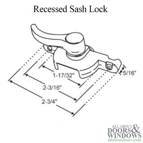 Recessed Sash Lock Dimensions