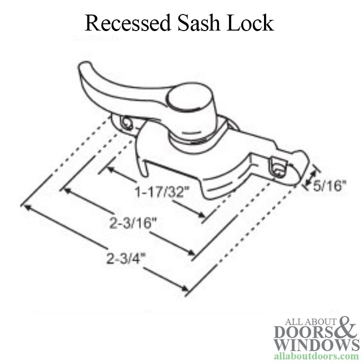 Recessed Sash Lock Dimensions