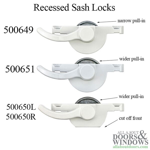 Recessed Sash Lock Color Choices