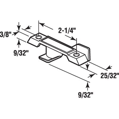 Krestmark Sash/Cam Lock Dimensions