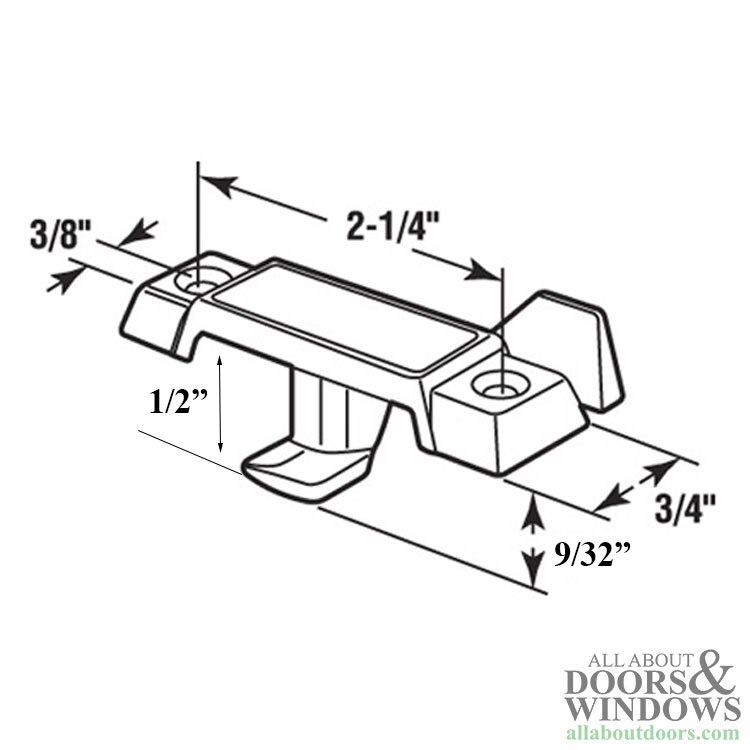 Offset Sash Lock/Latch Dimensions