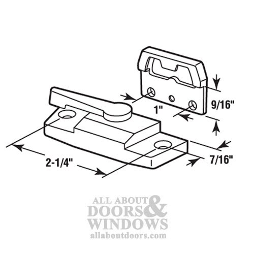 Sash Cam Lock Dimensions