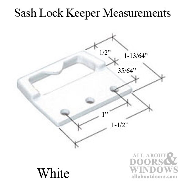 Sash Lock Keeper Dimensions