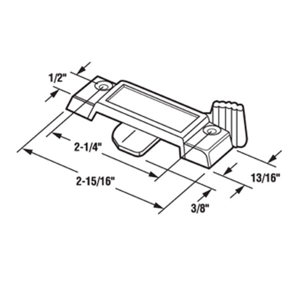 Sash/Cam Lock Dimensions