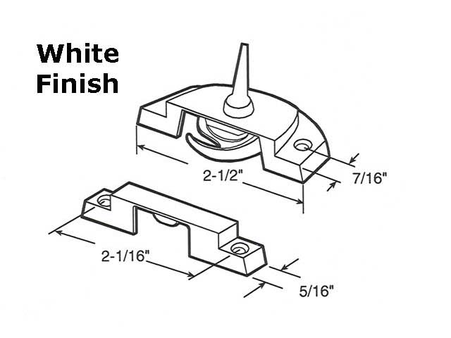 Sash Cam Lock Dimensions