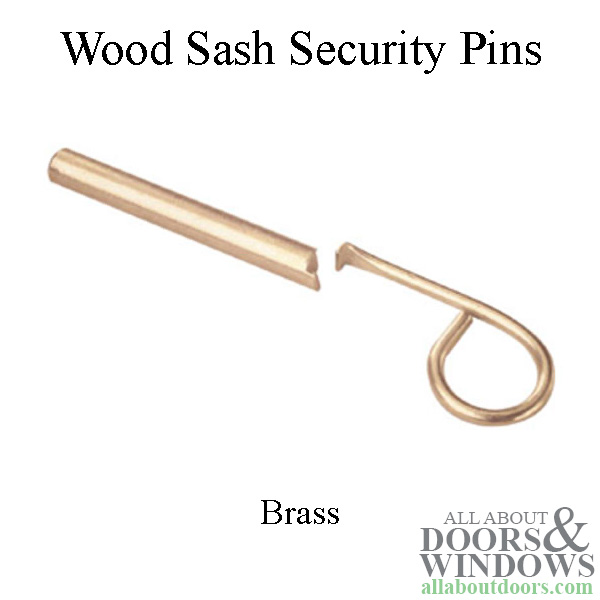 Wood sash security pins