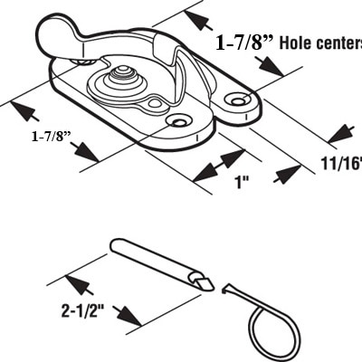 Sash Lock and Pin Dimensions