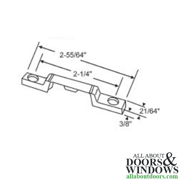 Sash Lock Keeper Dimensions