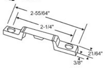 Sash Lock Keeper Dimensions