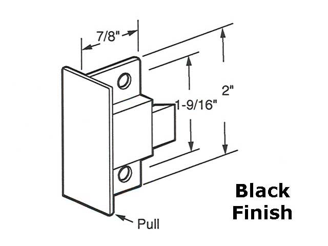 Spring Loaded Latch & Pull for Sliding Windows Dimensions