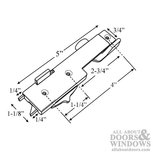 Tilt Latch Sash Lock Dimension