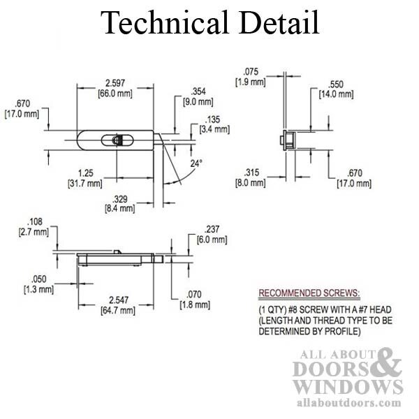 Windsor Metal & Plastic Tilt Latch