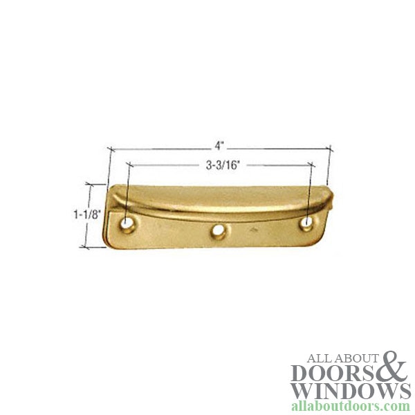 Sash Lift - Wood Sash Hardware, Stamped Steel - Dimensions
