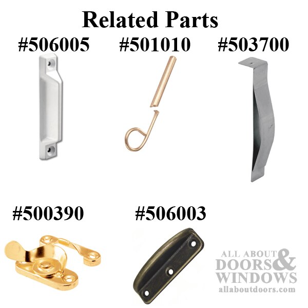 Sash Lift - Wood Sash Hardware, Stamped Steel - Related Parts