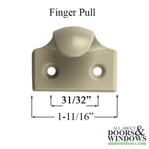 Finger Pull/Lift Dimensions
