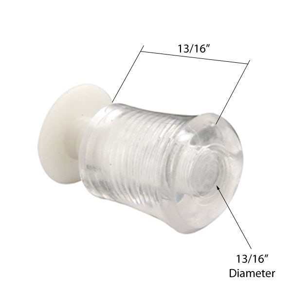 Acrylic Knob - Vinyl Window Tilt Latch Hardware, Acrylic - Dimensions