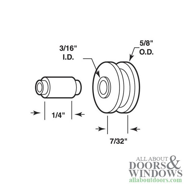 Roller (Grooved) Sliding Windows, Nylon / Aluminum