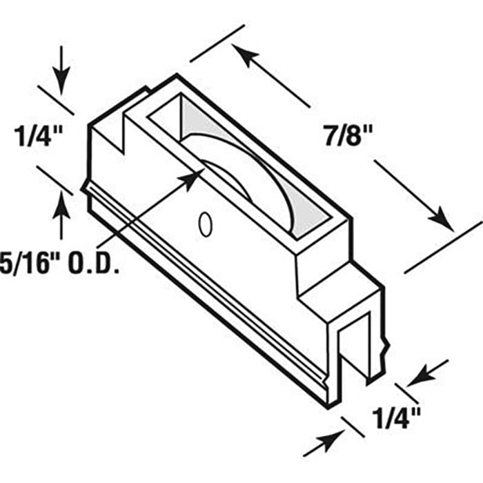 CRL G3109 Sliding Window Roller With 5/16" Steel Wheel For Keller Windows - View #6