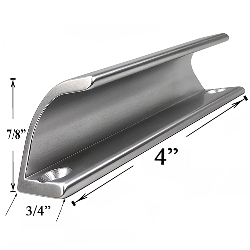 HOPPE Small Pull Handle for Patio Doors - Silver Dimensions