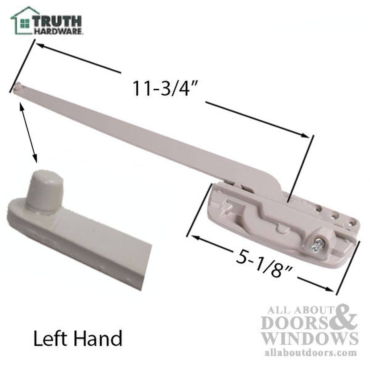 門肘　TRADE勝MARK Truth 52.01 Maxim Straight Arm Casement Left Hand Operator