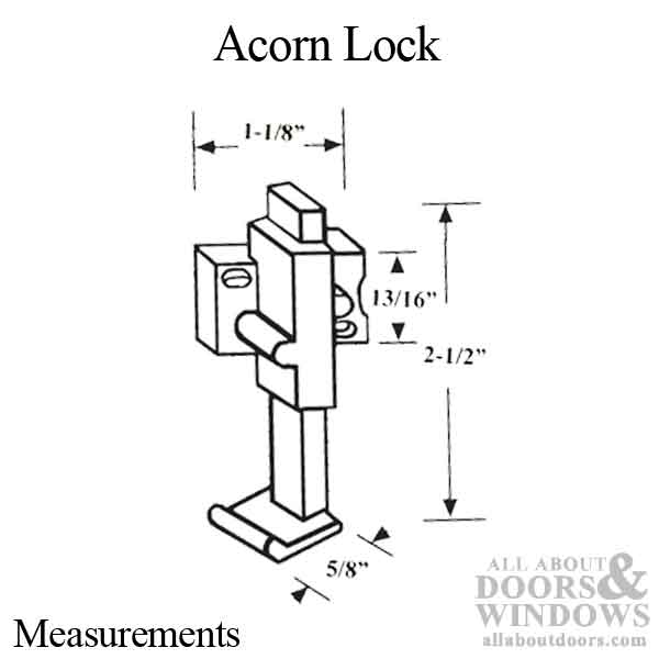 Acorn Lock Dimensions