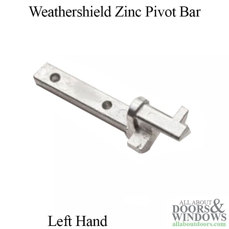 WRS T-Shaped 2-Hole Die-Cast Zinc Pivot Bar - 4 Pack (Unfinished), For Non-Tilt Spiral Window Balances, 3" Length