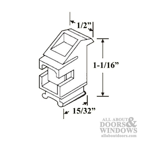 Acorn 60 Top Shoe Bracket with Dimensions – Channel Clip 