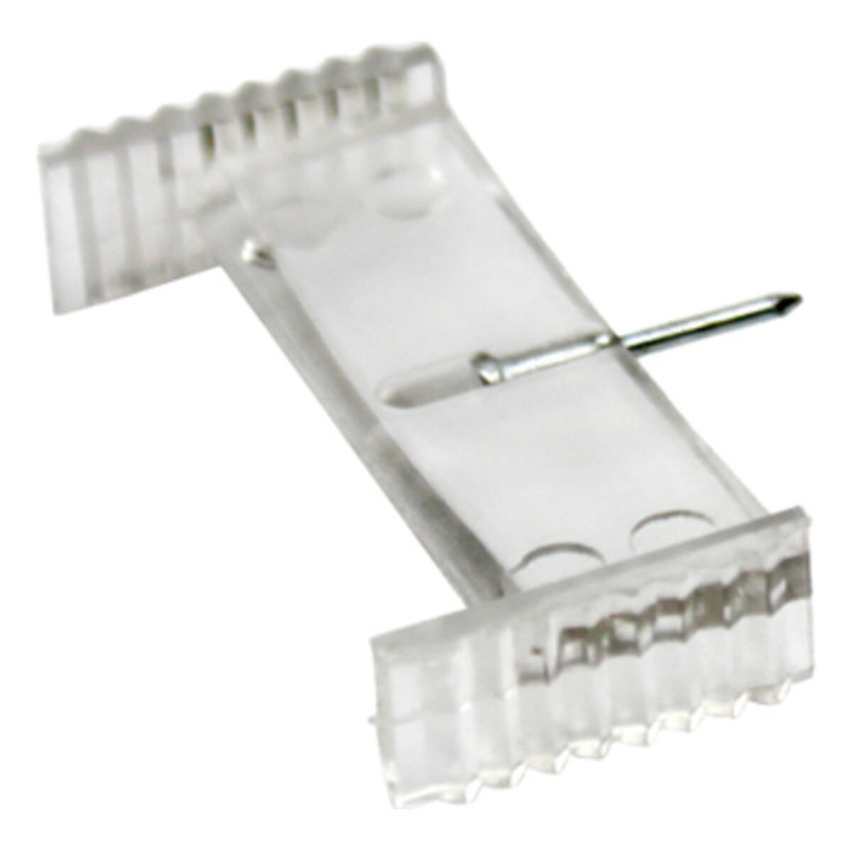 Sliding window wood grille (grid) retainer clip with needle point