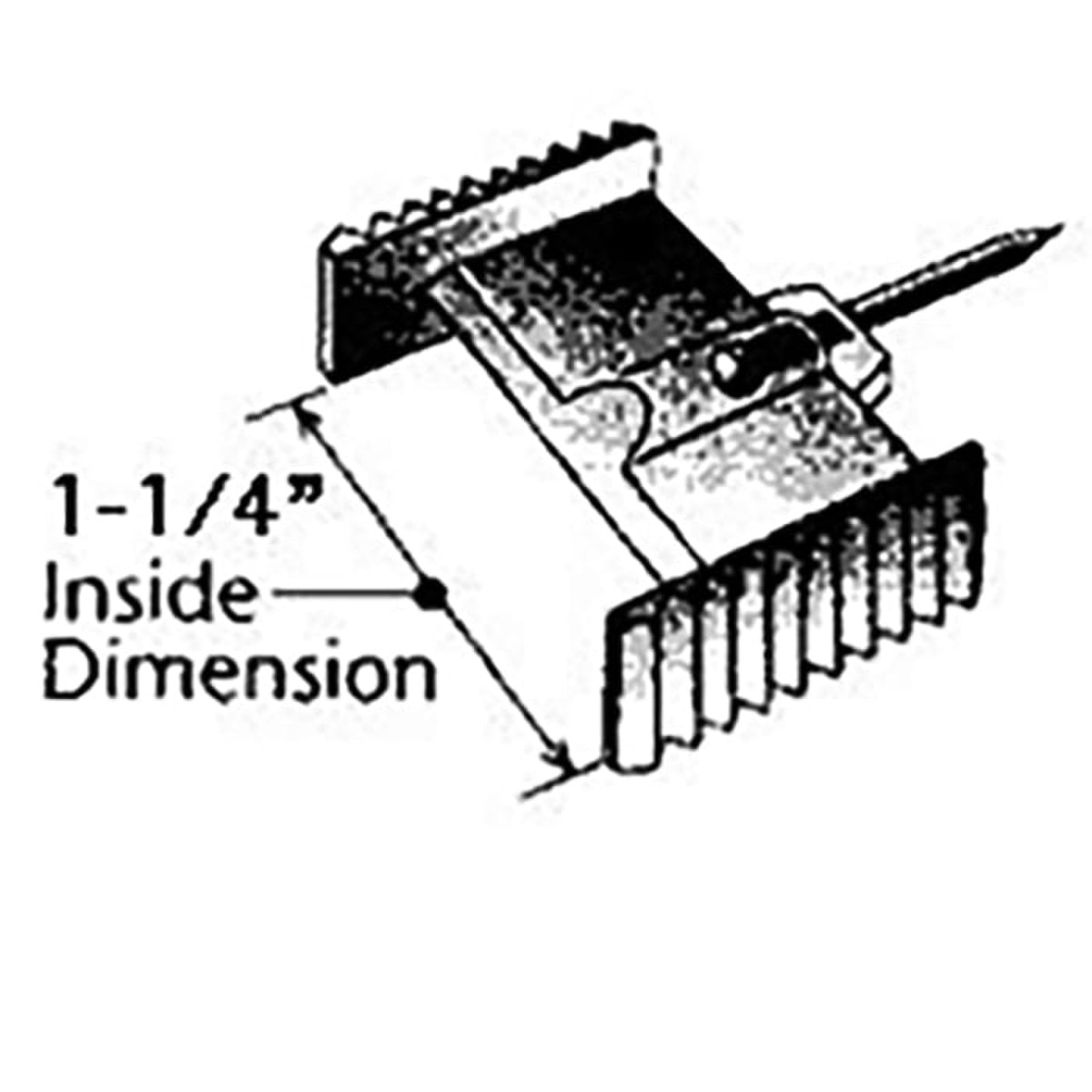Sliding window wood grille (grid) retainer clip with needle point