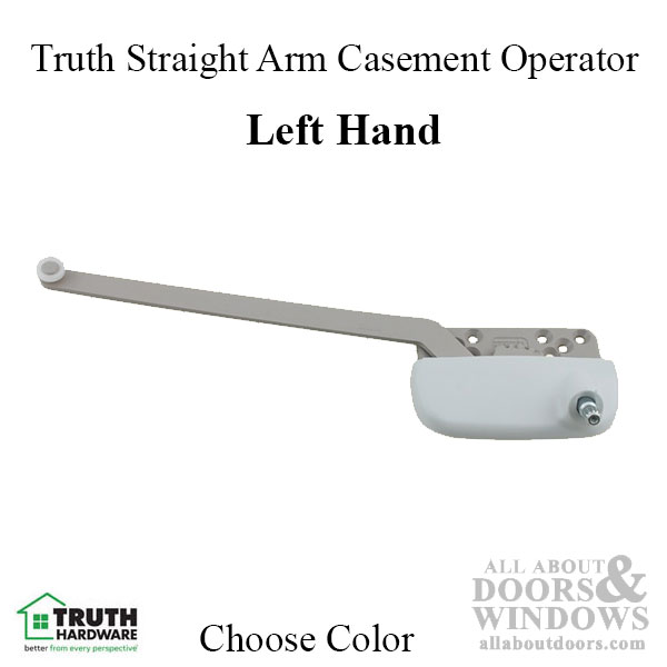 White Right Hand Ellipse Style Casement Operator with 9-1/2" Single Arm