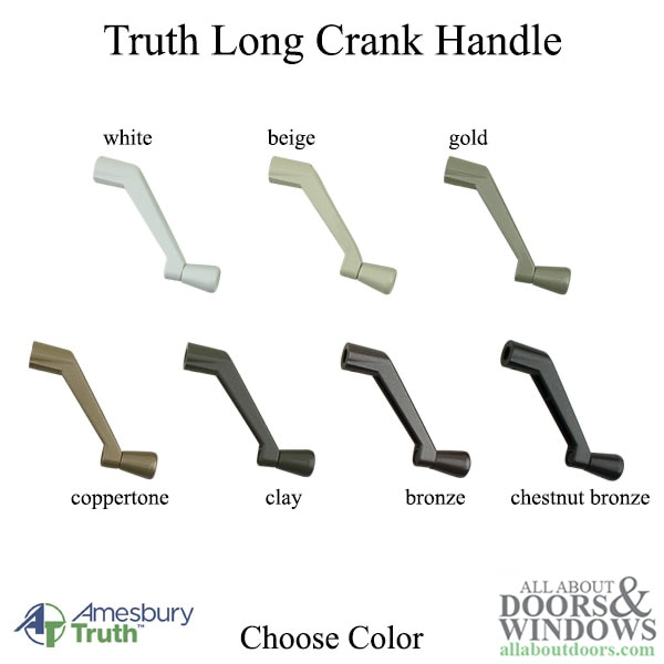 Amesbury Truth Long Crank Handle - 11/32" Spline | Durable Window Hardware