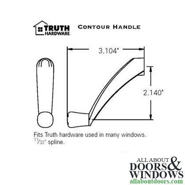 Contour Crank Handle Dimensions