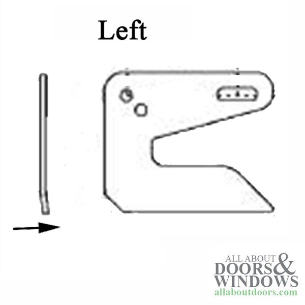 Keeper, Truth 24 series multipoint sash lock, Left Hand